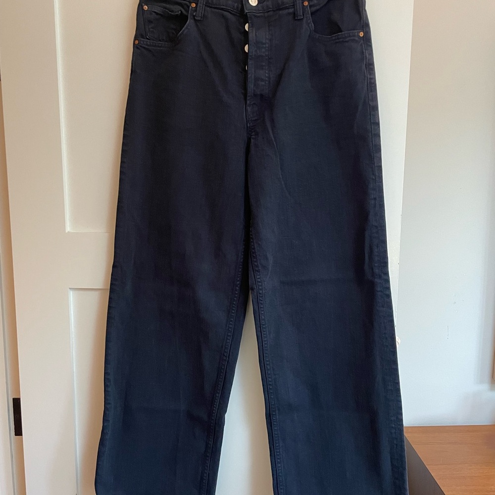 MOTHER Women's Dark Blue Flare Jeans